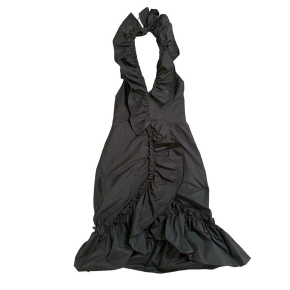 Eva Franco Ruffled Mermaid Hem Halter Dress NWOT Size 0 - Picture 6 of 7